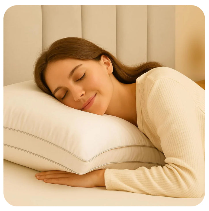 Premium Egyptian Cotton Silk Pillow Pair
